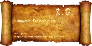 Kammer Dorottya névjegykártya